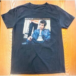 Bob Dylan Highway 61 Revisited Graphic T-Shirt Mens Black Short Sleeve M